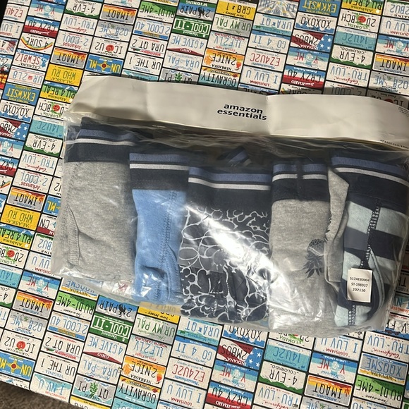 Amazon Essentials Men’s Boxer Briefs Underwear 5-Pack –Size M Blue/Grey Assorted - Picture 4 of 4